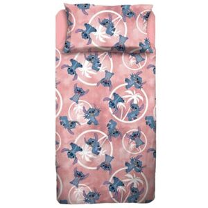 hermet Disney Stich Pink Complete Bedding Set Single Bed in Pure Cotton Flannel Top + Bottom Sheet + Pillowcase hermet Disney Stich Pink Complete Bedding Set Single Bed in Pure Cotton Flannel Top + Bottom Sheet + Pillowcase