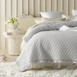 ROOM99 Molly Elegant Light Grey Bedspread - Bed & Sofa ROOM99 Molly Elegant Light Grey Bedspread - Bed & Sofa