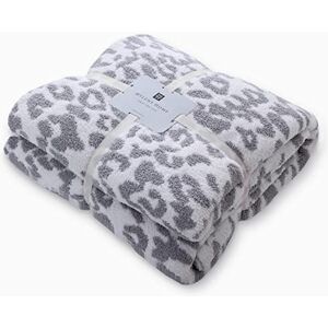 MH MYLUNE HOME Fleece Sofa Bed Throw Blanket Dual Sided Leopard Pattern Blankets 130x160 cm, Fluffy Super Soft Warm Reversible Throws for Couch Chair Settees, White/Grey MH MYLUNE HOME Fleece Sofa Bed Throw Blanket Dual Sided Leopard Pattern Blankets 130x160 cm, Fluffy Super Soft Warm Reversible Throws for Couch Chair Settees, White/Grey