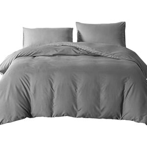 Good Nite King Size Duvet Bedding Cover Sets with 2pcs Pillowcases Soft Microfibre Polyester(Dark Grey) Good Nite King Size Duvet Bedding Cover Sets with 2pcs Pillowcases Soft Microfibre Polyester(Dark Grey)