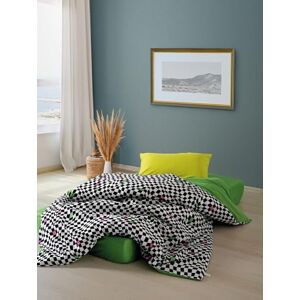 Nuit Des RĂªves Ranforce Single Quilt Cover Set - Green/White/Black Nuit Des RĂªves Ranforce Single Quilt Cover Set - Green/White/Black