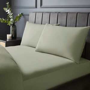 Silentnight Pure Cotton Fitted Sheet Cool Soft Touch 200 Thread Count Extra Deep 40cm Bed Mattress Sheet Breathable 100% Cotton Elasticated Corners, Machine Washable, Sage Green, Single Silentnight Pure Cotton Fitted Sheet Cool Soft Touch 200 Thread Count Extra Deep 40cm Bed Mattress Sheet Breathable 100% Cotton Elasticated Corners, Machine Washable, Sage Green, Single