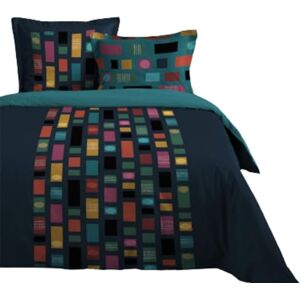 Stof Duvet Cover Set, Cotton, Multicolored, 240x220 cm + 2 taies d'oreiller 63x63 cm Stof Duvet Cover Set, Cotton, Multicolored, 240x220 cm + 2 taies d'oreiller 63x63 cm