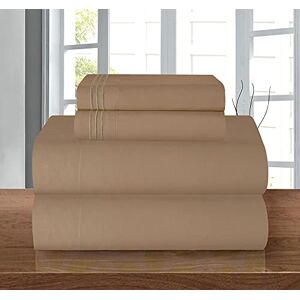 Elegant Comfort Elegance Linen ® 1500 Thread Count WRINKLE RESISTANT ULTRA SOFT LUXURY 4 pcs Bed Sheet Set, Deep Pocket Up to 16"- Many Size and Colors, King, Taupe Elegant Comfort Elegance Linen ® 1500 Thread Count WRINKLE RESISTANT ULTRA SOFT LUXURY 4 pcs Bed Sheet Set, Deep Pocket Up to 16"- Many Size and Colors, King, Taupe