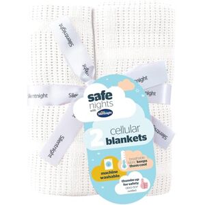 Silentnight Safe Nights Baby Blanket Pack of 2 Soft 100% Cotton Cellular Baby Blanket for Newborn Ideal for Cot, Crib, Moses Basket and Pram Baby Essentials 2 Pack White Silentnight Safe Nights Baby Blanket Pack of 2 Soft 100% Cotton Cellular Baby Blanket for Newborn Ideal for Cot, Crib, Moses Basket and Pram Baby Essentials 2 Pack White