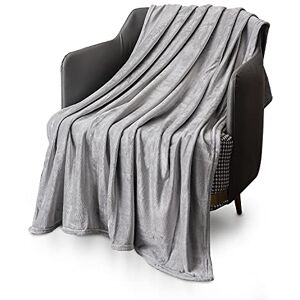 KEPLIN Flannel Blanket Large Throw Bedspread 150 x 200 cm Soft Fluffy Warm Light Microfiber Fabric Design for Duvet Cover Quilt Rug Perfect for Adults or Children's Gifts (Silver Grey, Double) KEPLIN Flannel Blanket Large Throw Bedspread 150 x 200 cm Soft Fluffy Warm Light Microfiber Fabric Design for Duvet Cover Quilt Rug Perfect for Adults or Children's Gifts (Silver Grey, Double)
