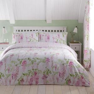 Dreams & Drapes Pink Floral Wisteria Duvet Cover King Size (230 x 220cm) Reversible Design (Purple Stripe) Dreams & Drapes Pink Floral Wisteria Duvet Cover King Size (230 x 220cm) Reversible Design (Purple Stripe)