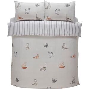 Rapport Home Cats Bedding Set Purrfect Microfibre 180TC Reversible Double Grey Duvet Cover Set Rapport Home Cats Bedding Set Purrfect Microfibre 180TC Reversible Double Grey Duvet Cover Set