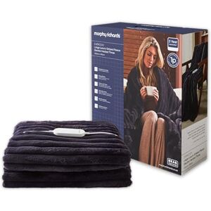 Morphy Richards Evercosy Blue Faux Fur Teddy Fleece Heated Throw - 9 Settings Morphy Richards Evercosy Blue Faux Fur Teddy Fleece Heated Throw - 9 Settings