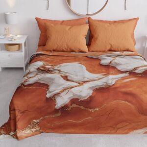 PETTI Artigiani Italiani - Double Bedspread Spring Summer Light Blanket Double Bed Sheet Terracotta Marble - Bedspread PETTI Artigiani Italiani - Double Bedspread Spring Summer Light Blanket Double Bed Sheet Terracotta Marble - Bedspread