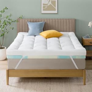 Zinus Mattress Topper - Polyester - White - 190 x 160 cm - Mattress Topper Zinus Mattress Topper - Polyester - White - 190 x 160 cm - Mattress Topper
