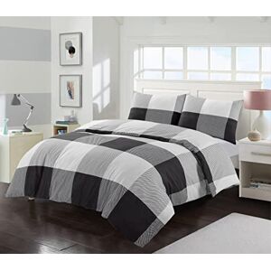 Kampala Hill Homespace Direct Monochrome Check Double Bedding Duvet Cover Set Modern Style Polycotton Kampala Hill Homespace Direct Monochrome Check Double Bedding Duvet Cover Set Modern Style Polycotton