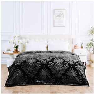 GC GAVENO CAVAILIA 4kg Heavy Weighted Blanket King Size 2Ply Fleece Blanket Warm, Thick Bed Throws Heavy Blanket Stress-Anxiety Relief, Deep Sleep Blankets for Bed (200x240 cm) Black GC GAVENO CAVAILIA 4kg Heavy Weighted Blanket King Size 2Ply Fleece Blanket Warm, Thick Bed Throws Heavy Blanket Stress-Anxiety Relief, Deep Sleep Blankets for Bed (200x240 cm) Black