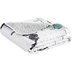 Lush Decor Rowley Birds, Polyester, Blue & Gray, 60" L x 50" W Lush Decor Rowley Birds, Polyester, Blue & Gray, 60" L x 50" W