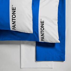 SWEET HOME Pantone™ Double Cotton Duvet Cover Set 240 x 280 cm Pillowcases 50 x 80 cm Double Fitted Sheet 180 x 200 cm for Mattress up to 25 Hours Blue/White SWEET HOME Pantone™ Double Cotton Duvet Cover Set 240 x 280 cm Pillowcases 50 x 80 cm Double Fitted Sheet 180 x 200 cm for Mattress up to 25 Hours Blue/White