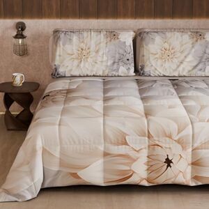 PETTI Artigiani Italiani Winter Quilt, Winter Duvet, Double Sided Quilt, Solid Colour and Digital Floral Print 25 25, 100% Microfibre, Made in Italy PETTI Artigiani Italiani Winter Quilt, Winter Duvet, Double Sided Quilt, Solid Colour and Digital Floral Print 25 25, 100% Microfibre, Made in Italy