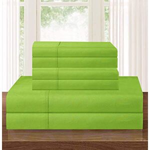 Elegant Comfort Luxury Soft 1500 Thread Count Egyptian 6-Piece Premium Hotel Quality Wrinkle and Fade Resistant Cozy Bedding Set, Easy All Around Elastic Fitted Sheet, Deep Pocket, Twin XL, Lime Elegant Comfort Luxury Soft 1500 Thread Count Egyptian 6-Piece Premium Hotel Quality Wrinkle and Fade Resistant Cozy Bedding Set, Easy All Around Elastic Fitted Sheet, Deep Pocket, Twin XL, Lime