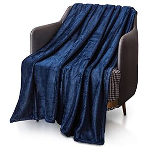 KEPLIN Luxury Flannel Blanket Large Throw Bedspread Soft, Cosy & Plush Microfiber Design for Duvet Covers & Quilts Ideal for Adults & Kids Bedroom & Home Double (150x230cm) Navy KEPLIN Luxury Flannel Blanket Large Throw Bedspread Soft, Cosy & Plush Microfiber Design for Duvet Covers & Quilts Ideal for Adults & Kids Bedroom & Home Double (150x230cm) Navy