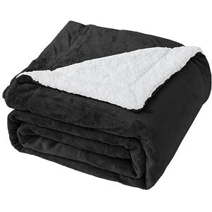 Good Nite Blanket 200x230cm Reversible Sherpa Fleece Fluffy Polyester Throw Blanket Soft and Warm Bed Blankets for Home life and Travel Machine Washable (Black,King) Good Nite Blanket 200x230cm Reversible Sherpa Fleece Fluffy Polyester Throw Blanket Soft and Warm Bed Blankets for Home life and Travel Machine Washable (Black,King)