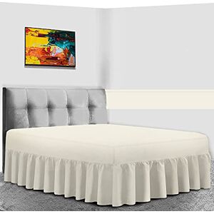 GC GAVENO CAVAILIA Percale Extra Deep Fitted Valance, Non Iron Frilled Sheets, Easy Care Plain Dyed Bedding 180 TC, Polycotton, Cream, Double GC GAVENO CAVAILIA Percale Extra Deep Fitted Valance, Non Iron Frilled Sheets, Easy Care Plain Dyed Bedding 180 TC, Polycotton, Cream, Double