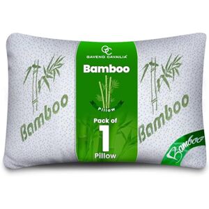 GC GAVENO CAVAILIA Luxury Easy Care Bambo, Premium Soft Touch Breathable 100% Polyester Anti-allergenic Bedroom Accessory, 50x70, White, Memory Foam, Bamboo_Pillow, Pack of 1 GC GAVENO CAVAILIA Luxury Easy Care Bambo, Premium Soft Touch Breathable 100% Polyester Anti-allergenic Bedroom Accessory, 50x70, White, Memory Foam, Bamboo_Pillow, Pack of 1