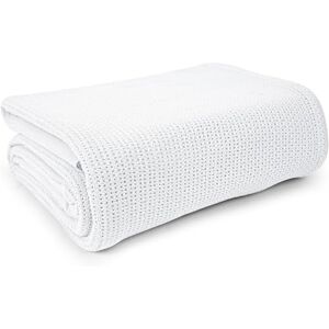 Linteum Textile Supply Linteum Textile Hospital Thermal Blanket 66x90 Inch 100% Cotton Breathable Soft & Cozy Open-Cell Weave Design Bed Blanket for Bed, Couch, Sofa Throw for All Season, 2.5 lb (White, Twin) Linteum Textile Supply Linteum Textile Hospital Thermal Blanket 66x90 Inch 100% Cotton Breathable Soft & Cozy Open-Cell Weave Design Bed Blanket for Bed, Couch, Sofa Throw for All Season, 2.5 lb (White, Twin)