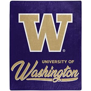 Northwest NCAA Washington Huskies Unisex-Adult Raschel Throw Blanket, 50" x 60", Signature Northwest NCAA Washington Huskies Unisex-Adult Raschel Throw Blanket, 50" x 60", Signature