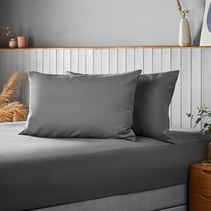 Silentnight - Supersoft H/W - Charcoal - Pillowcase Pair - Pillowcase Silentnight - Supersoft H/W - Charcoal - Pillowcase Pair - Pillowcase