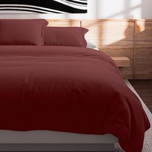 Soleil d'ocre , Plain Brick Cotton Duvet Cover 57 Thread Count 240 x 220 cm Soleil d'ocre , Plain Brick Cotton Duvet Cover 57 Thread Count 240 x 220 cm