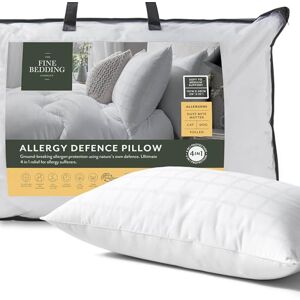 The Fine Bedding Company Allergy Defence Pillow Made From Recycled Materials Anti-Allergy & Hypoallergenic Medium Support 1 Pack The Fine Bedding Company Allergy Defence Pillow Made From Recycled Materials Anti-Allergy & Hypoallergenic Medium Support 1 Pack