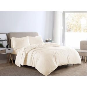 Kampala Hill Plain Dye Flannelette Bedding Brushed Cotton Duvet Cover Set Cream King Kampala Hill Plain Dye Flannelette Bedding Brushed Cotton Duvet Cover Set Cream King