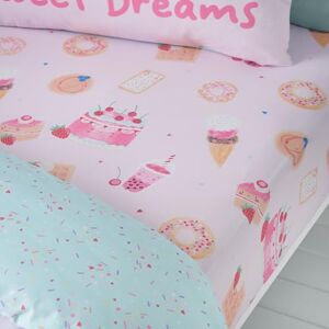 Catherine Lansfield Sweet Treats Single Fitted Sheet Pink Catherine Lansfield Sweet Treats Single Fitted Sheet Pink