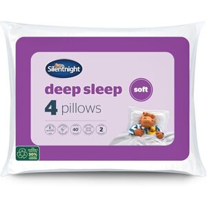 Silentnight Soft Deep Sleep Pillows 4 Pack Soft Support Pillows Designed for Stomach Front Sleepers Hypoallergenic and Machine Washable Pack of 4 Silentnight Soft Deep Sleep Pillows 4 Pack Soft Support Pillows Designed for Stomach Front Sleepers Hypoallergenic and Machine Washable Pack of 4