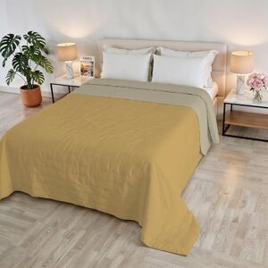 Italian Bed Linen GOLIA Summer Quilt, Made in Italy, 100% Polyester – Double-Sided Bedspread with WaterWashed Effect – Lightweight Blanket with 65 g Filling – Double Bed 260 x 250 cm – Ochre/Sand Italian Bed Linen GOLIA Summer Quilt, Made in Italy, 100% Polyester – Double-Sided Bedspread with WaterWashed Effect – Lightweight Blanket with 65 g Filling – Double Bed 260 x 250 cm – Ochre/Sand