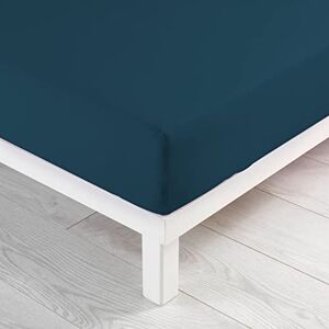 Douceur d'Intérieur , Jersy 140 x 190 cm 100% Cotton Fitted Sheet, Midnight Blue Douceur d'Intérieur , Jersy 140 x 190 cm 100% Cotton Fitted Sheet, Midnight Blue