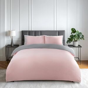 Emma Barclay Lyla Reversible Duvet Set in Blush Pink/Grey Single Emma Barclay Lyla Reversible Duvet Set in Blush Pink/Grey Single