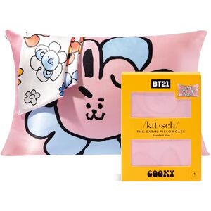Kitsch BT21 x Satin Pillowcase with Zipper Closure, Softer Than Mulberry Silk Pillow Cases Standard Size 1 Pack, Smooth Cooling Pillow Covers Queen for Hair, Skin Health & Beauty Sleep, 19x26 in Cooky Kitsch BT21 x Satin Pillowcase with Zipper Closure, Softer Than Mulberry Silk Pillow Cases Standard Size 1 Pack, Smooth Cooling Pillow Covers Queen for Hair, Skin Health & Beauty Sleep, 19x26 in Cooky