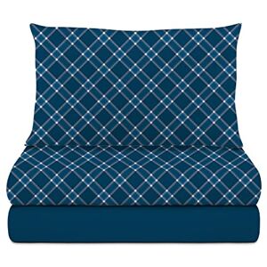KASANOVA Blue Cotton Single Bed Set - Bed Linen KASANOVA Blue Cotton Single Bed Set - Bed Linen