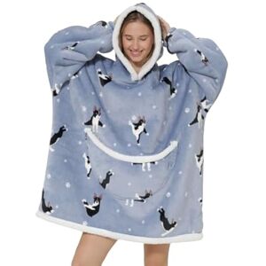 Everglamour Womens Clothing Hooded Blanket Adult Sized Costumes, Blue Everglamour Womens Clothing Hooded Blanket Adult Sized Costumes, Blue