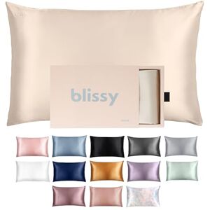 Blissy Silk Pillowcase - Mulberry Silk - 22 Momme - Queen, Champagne - Bedding Blissy Silk Pillowcase - Mulberry Silk - 22 Momme - Queen, Champagne - Bedding