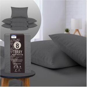 GC GAVENO CAVAILIA Pack of 4 Terry Towel Pillow Protector -Waterproof Pillow Protectors Anti Allergy Towelling Pillow Cover Soft & Breathable Pillow Protectors Charcoal GC GAVENO CAVAILIA Pack of 4 Terry Towel Pillow Protector -Waterproof Pillow Protectors Anti Allergy Towelling Pillow Cover Soft & Breathable Pillow Protectors Charcoal