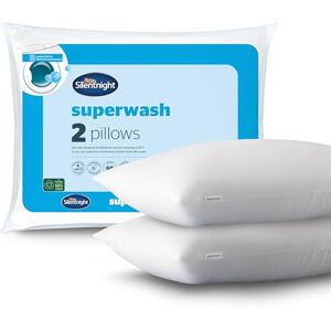 Silentnight Superwash Pillows Soft Comfortable Medium Support Filled with Fibadown™ Fibres Designed to Withstand Repeated Machine Washing for Fresh & Hygienic Sleep Hypoallergenic, 2 Pack Silentnight Superwash Pillows Soft Comfortable Medium Support Filled with Fibadown™ Fibres Designed to Withstand Repeated Machine Washing for Fresh & Hygienic Sleep Hypoallergenic, 2 Pack