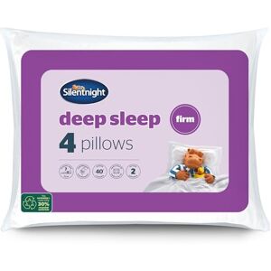 Silentnight Deep Sleep Firm Pillows 4 Pack Support Side Sleeper Pillow with Fibre Core Firmer Comfortable Supportive Bed Pillow For Neck and Shoulder Pain Hypoallergenic Pack of 4 Silentnight Deep Sleep Firm Pillows 4 Pack Support Side Sleeper Pillow with Fibre Core Firmer Comfortable Supportive Bed Pillow For Neck and Shoulder Pain Hypoallergenic Pack of 4