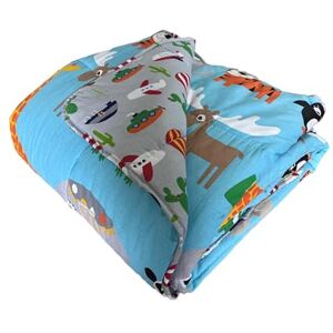 Catherine Lansfield Animal Adventures Reversible Quilt - Duvet Cover Catherine Lansfield Animal Adventures Reversible Quilt - Duvet Cover