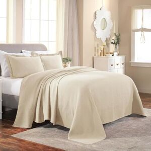 Superior Cotton Fleur De Lis Bedspread Set, Warm Blankets, All-Season Bedding, Bedroom Decor, Decorative Boho Medallion Coverlet, Includes 1 Bedspread, 2 Pillow Shams, King, Ivory Superior Cotton Fleur De Lis Bedspread Set, Warm Blankets, All-Season Bedding, Bedroom Decor, Decorative Boho Medallion Coverlet, Includes 1 Bedspread, 2 Pillow Shams, King, Ivory