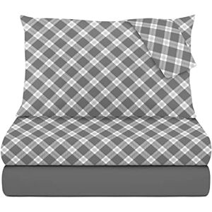 KASANOVA Gray Cotton Bed Set - Mattress Cover & Pillowcases KASANOVA Gray Cotton Bed Set - Mattress Cover & Pillowcases