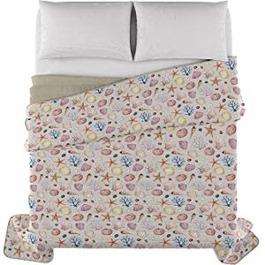 Italian Bed Linen Fantasy Marea Printed Summer Quilt, Microfibre, 260 x 270 cm Italian Bed Linen Fantasy Marea Printed Summer Quilt, Microfibre, 260 x 270 cm