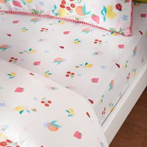 Catherine Lansfield Fruity Friends Double Fitted Sheet Bright Catherine Lansfield Fruity Friends Double Fitted Sheet Bright