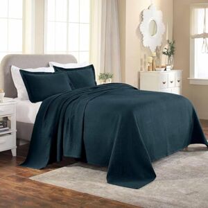 Superior Bedspread with Pillow Shams, Cotton, Deep Sea, Queen Superior Bedspread with Pillow Shams, Cotton, Deep Sea, Queen
