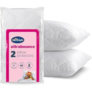 Silentnight Ultrabounce Pillow Protector Soft Ultra-Bouncy Fibres Prolong Pillow Life Hypoallergenic & Machine Washable Comfortable & Durable Bed Protection, 2 Pack Silentnight Ultrabounce Pillow Protector Soft Ultra-Bouncy Fibres Prolong Pillow Life Hypoallergenic & Machine Washable Comfortable & Durable Bed Protection, 2 Pack
